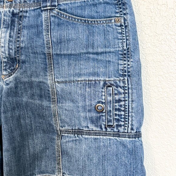 Eddie Bauer Mercer Fit Cargo Denim Shorts US 12 Relaxed Utility Outdoor Revival - Picture 5 of 10